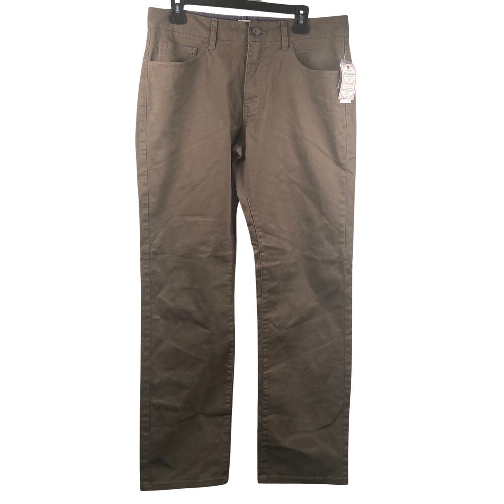 Flag & Anthem Jeans Men's 31x32 Olive Khakis Portland Relaxed Fit Stretch 33x32